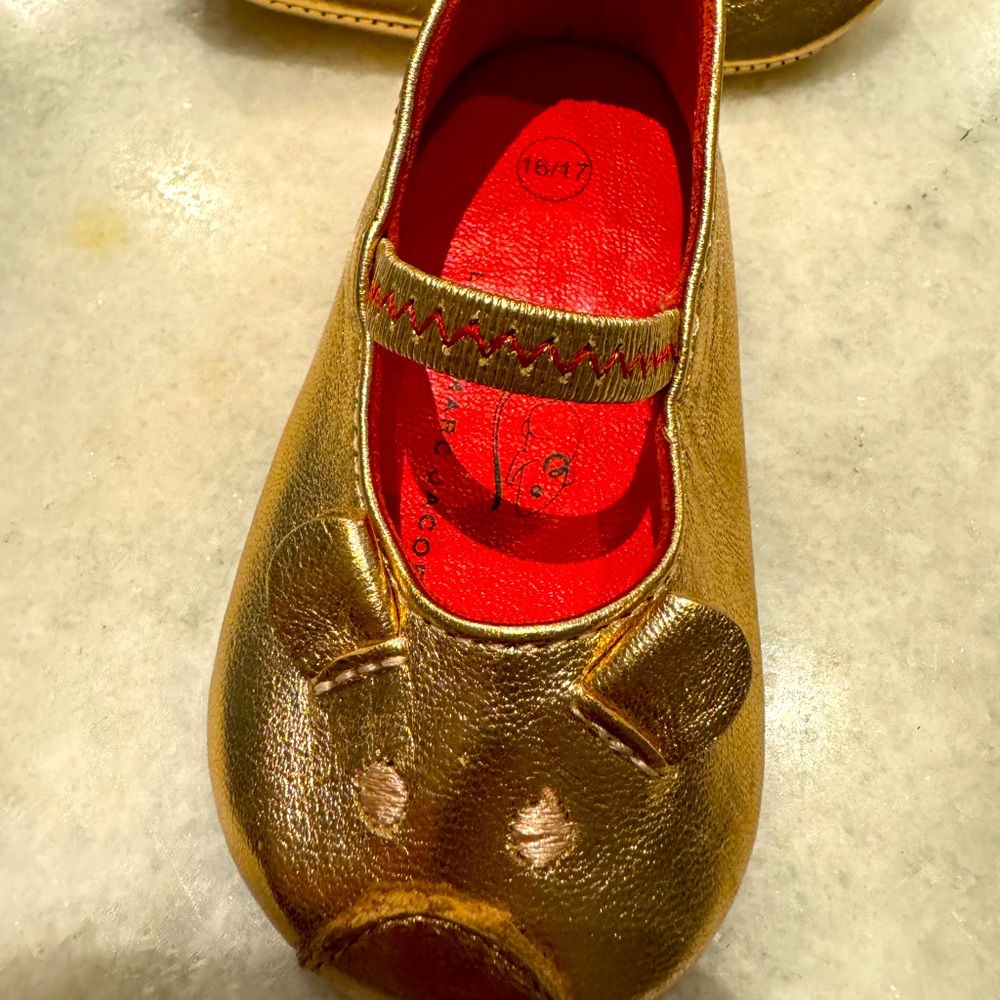 Little Marc Jacobs mouse ballet slipper shoe infant SZ:16/17